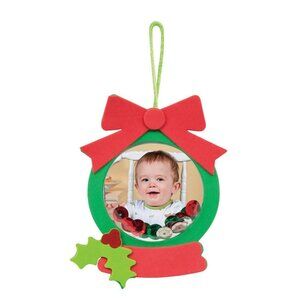 Snow Globe Photo Ornament Craft Kit - Makes 24